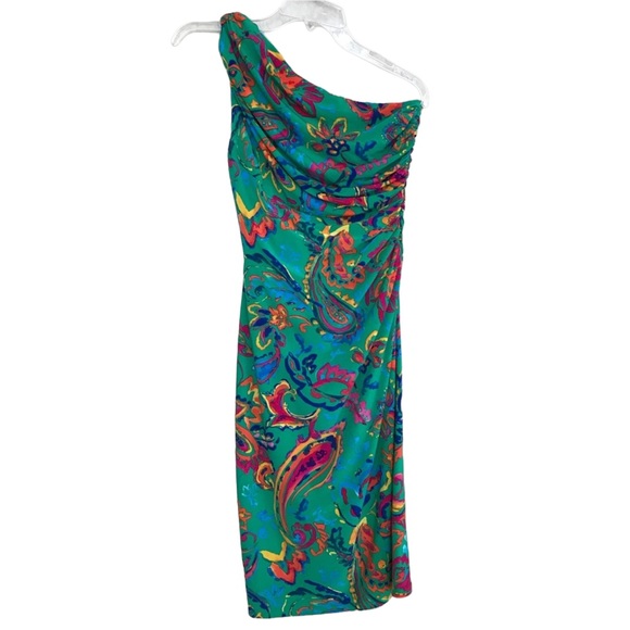 ralph lauren one shoulder green dress Lauren Ralph Lauren Women's Jersey One-Shoulder Gown